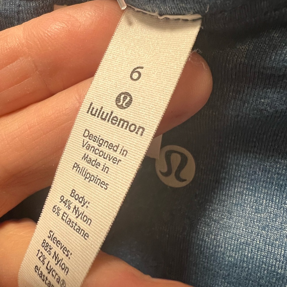 Lululemon Dance Studio  Reversible Jacket Rib Sleeve Petrol Blue H. - Picture 10 of 14
